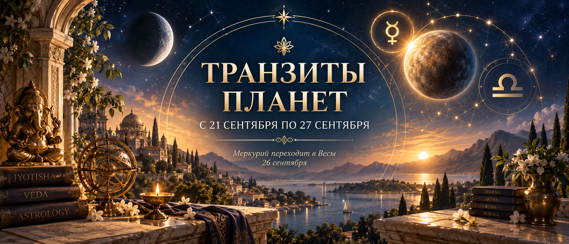 Транзиты планет с 21 по 27 сентября 2026 года