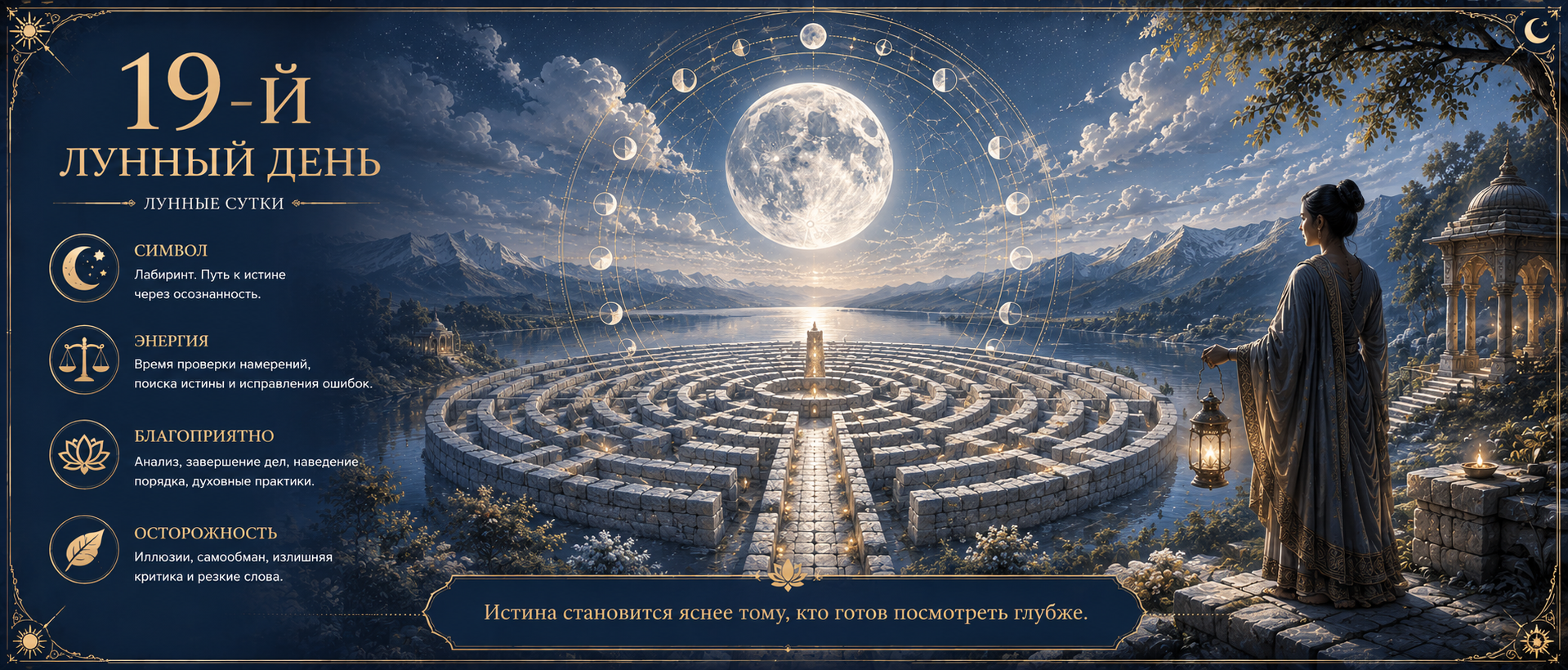 19-й лунный день — время осознанности и проверки намерений